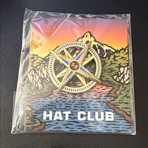 Gold and Blue Compass Pin